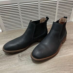 Black Leather Chelsea Boots
